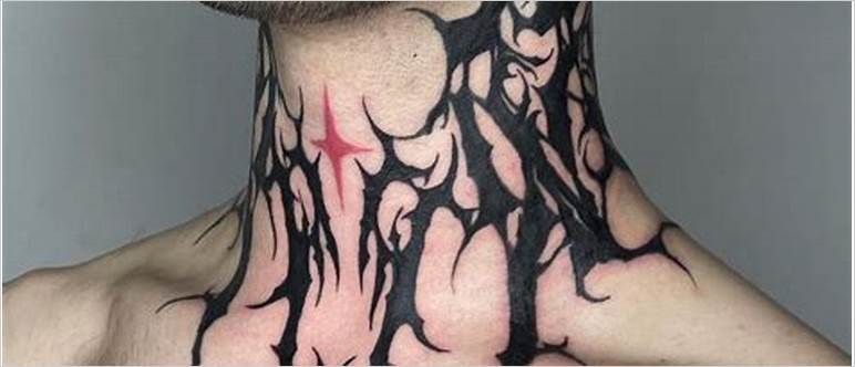 Gothic neck tattoos